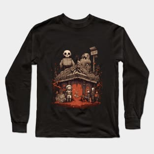 Comic-Style: AI Cyborg Robot Skull and the Apocalypse Long Sleeve T-Shirt